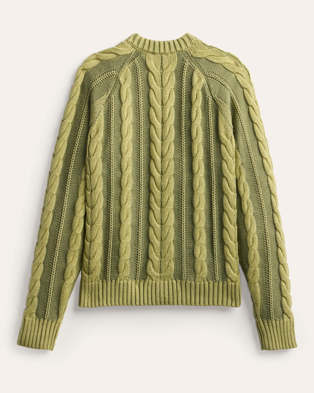 ALTERNATE VIEW OF WOMEN'S COTTON CABLE CARDIGAN IN LIGHT OLIVE image number 2