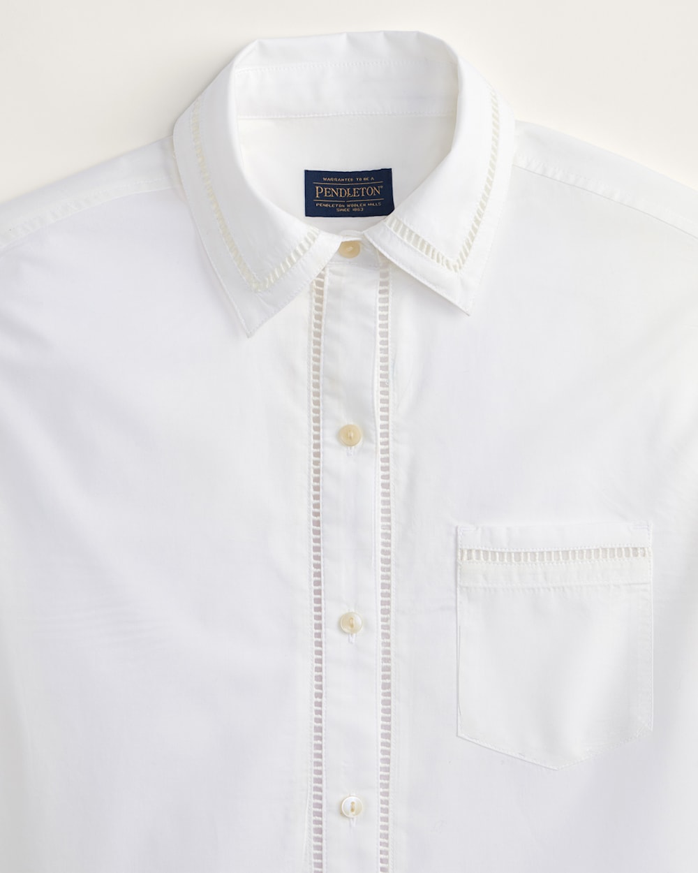 ALTERNATE VIEW OF WOMEN'S EVERLY POPLIN SHIRT IN WHITE image number 5