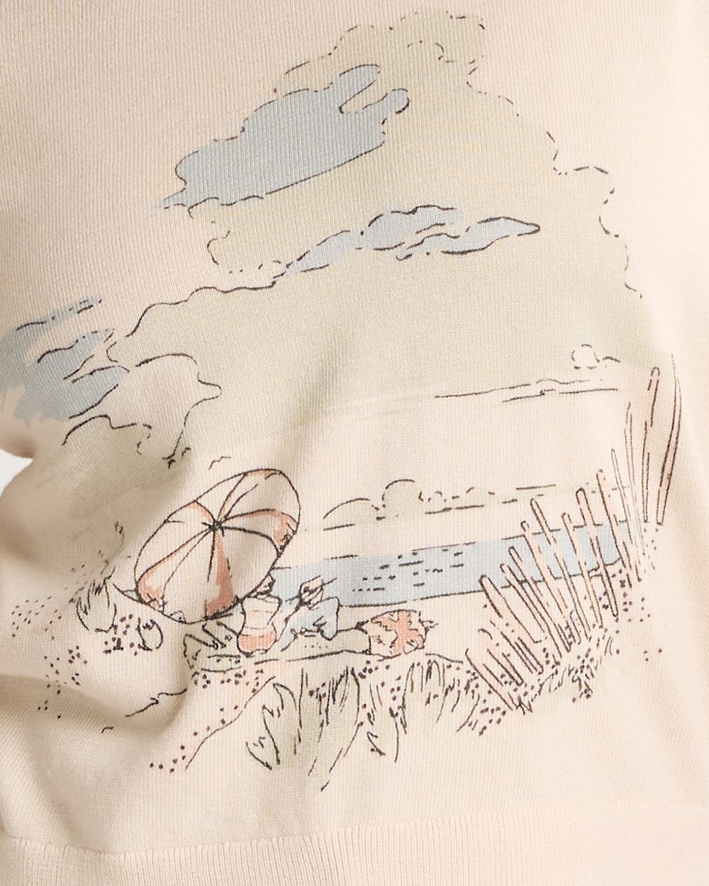 ALTERNATE VIEW OF WOMEN'S COASTAL COTTON SWEATER IN TAN MULTI image number 5