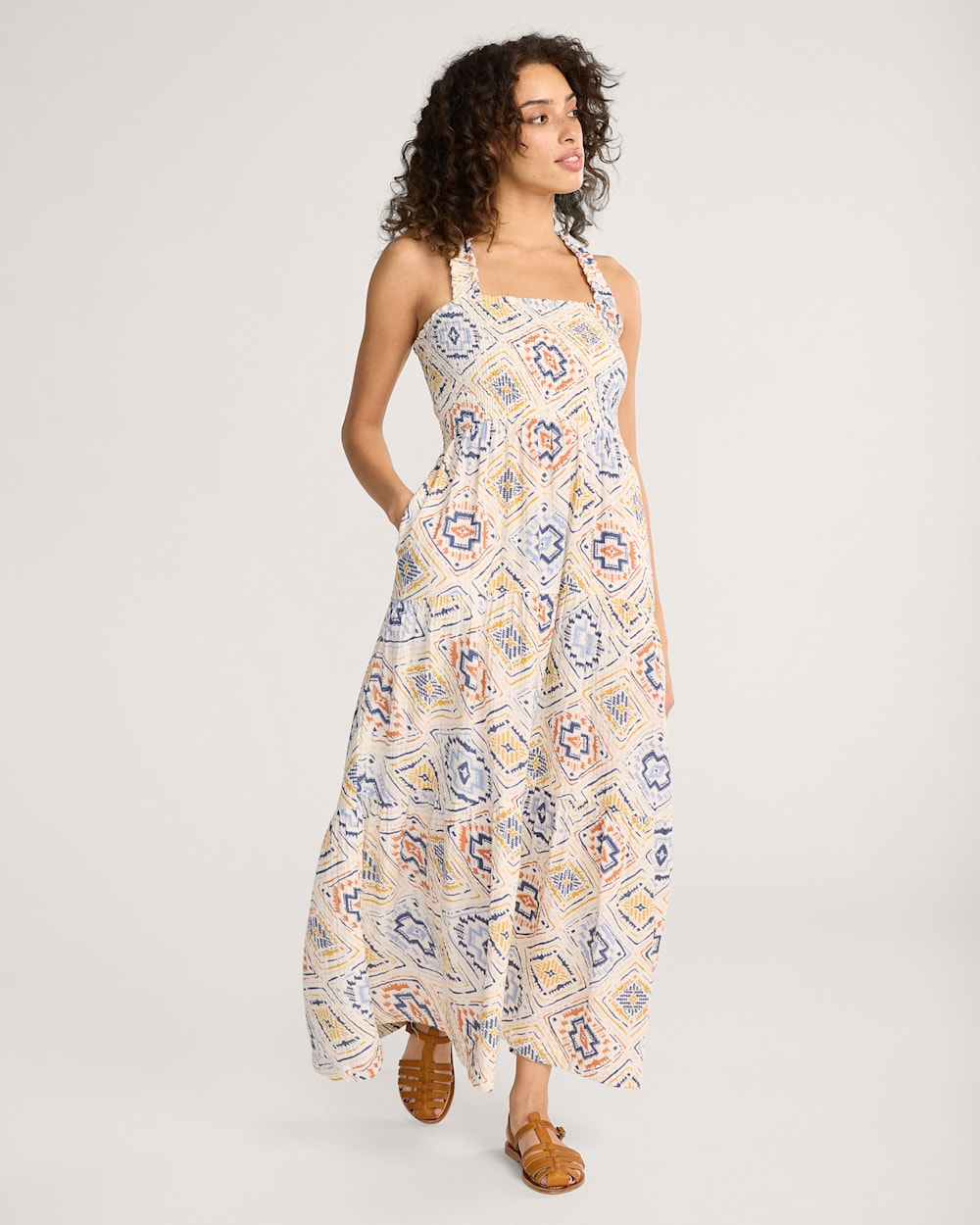 ALTERNATE VIEW OF WOMEN'S HAYLEY COTTON GAUZE DRESS IN HARDING BANDANA PRINT image number 5