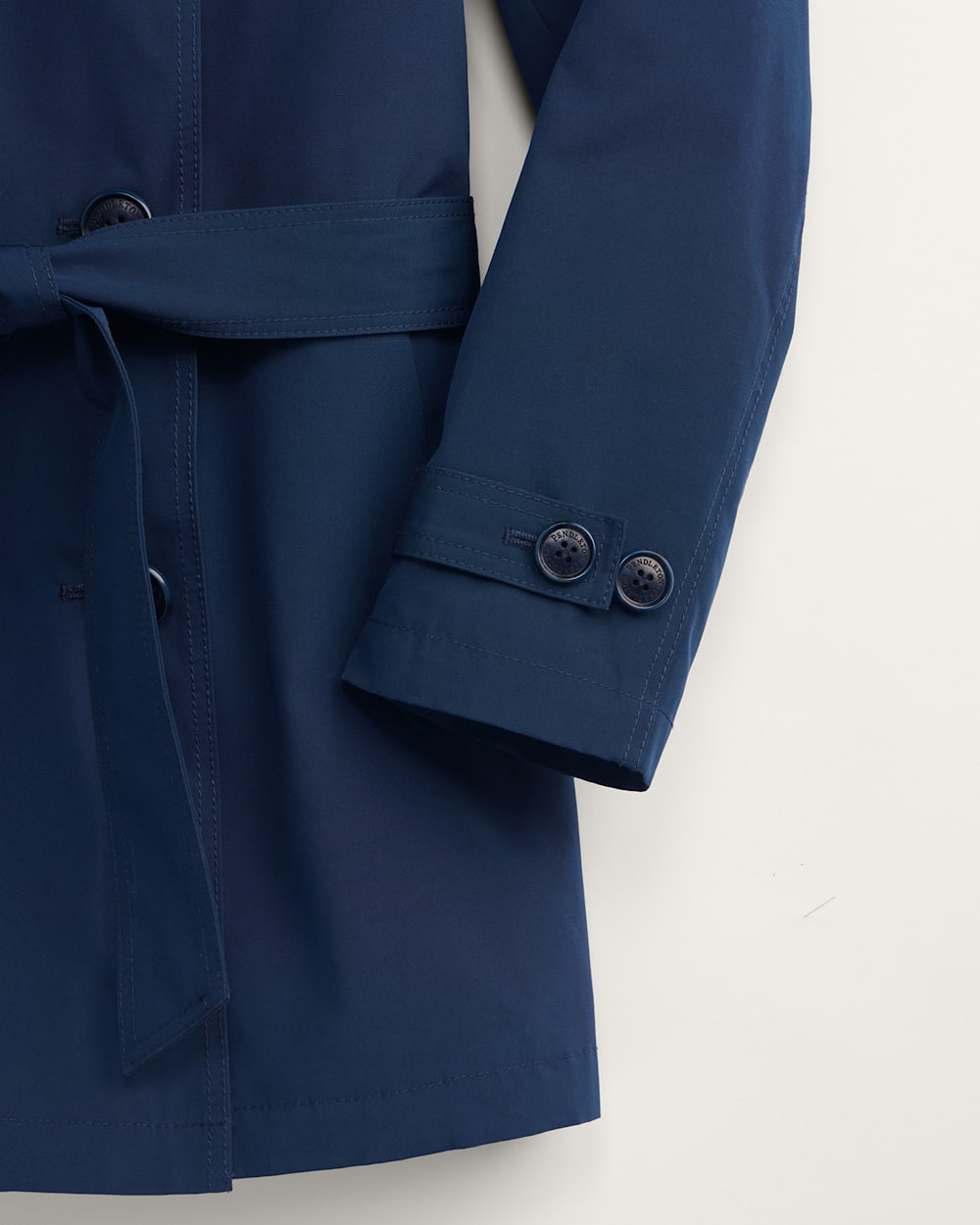 ALTERNATE VIEW OF WOMEN'S MARLENE CLASSIC SHORT TRENCH COAT IN BLUE CLOUD image number 6