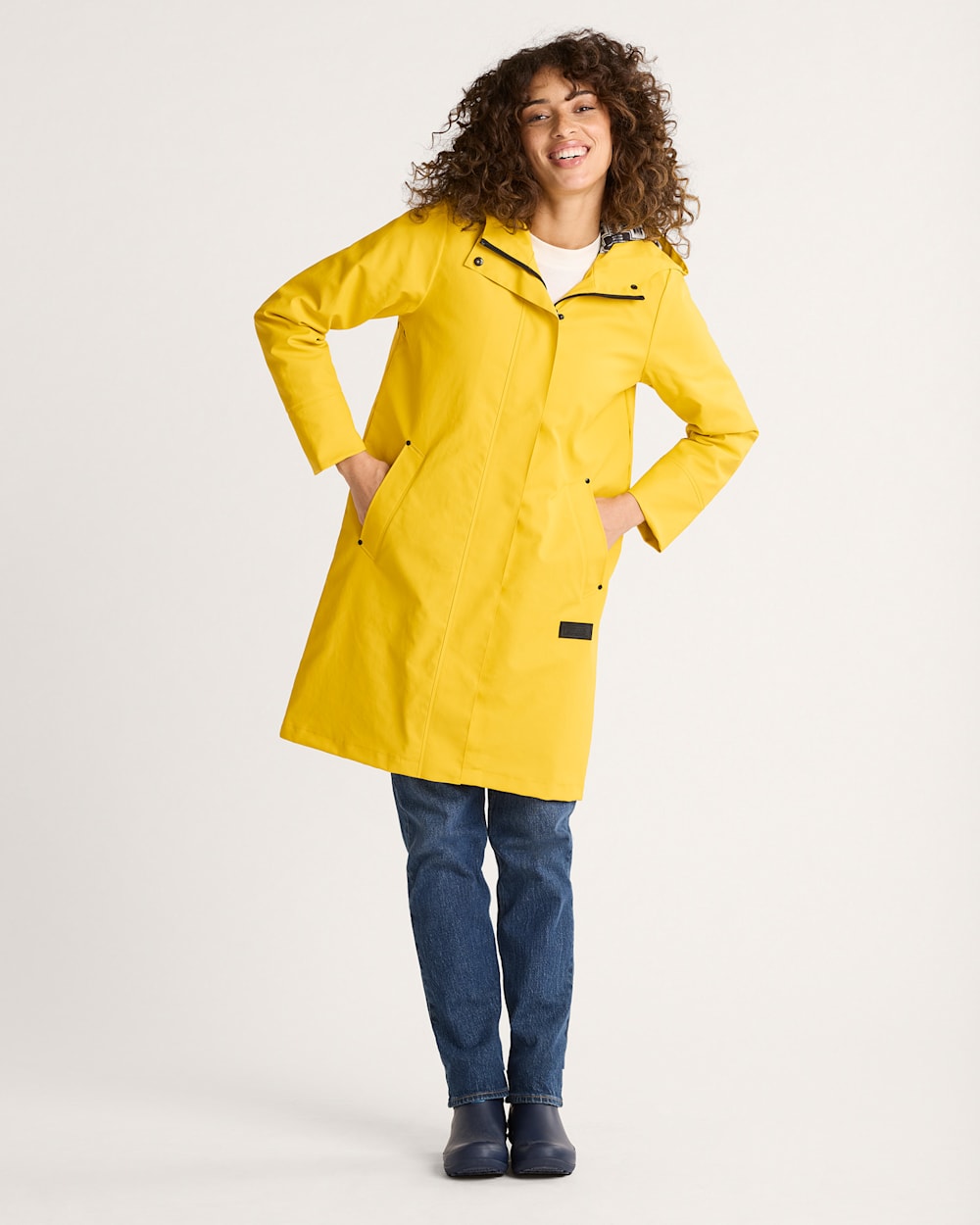 ALTERNATE VIEW OF WOMEN'S VICTORIA RAIN SLICKER IN YELLOW image number 4