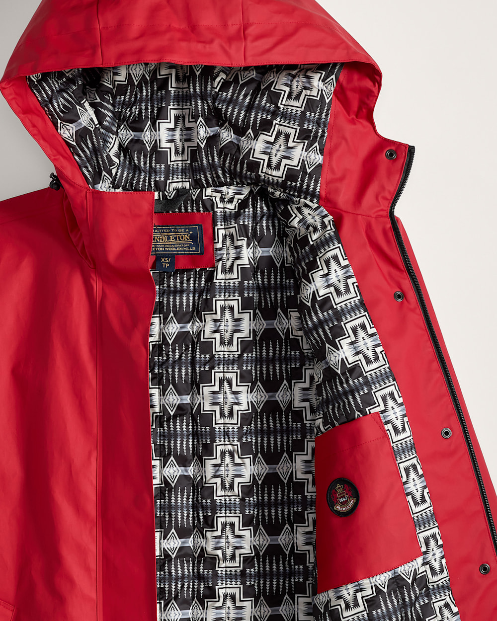 ALTERNATE VIEW OF WOMEN'S VICTORIA RAIN SLICKER IN RED image number 5