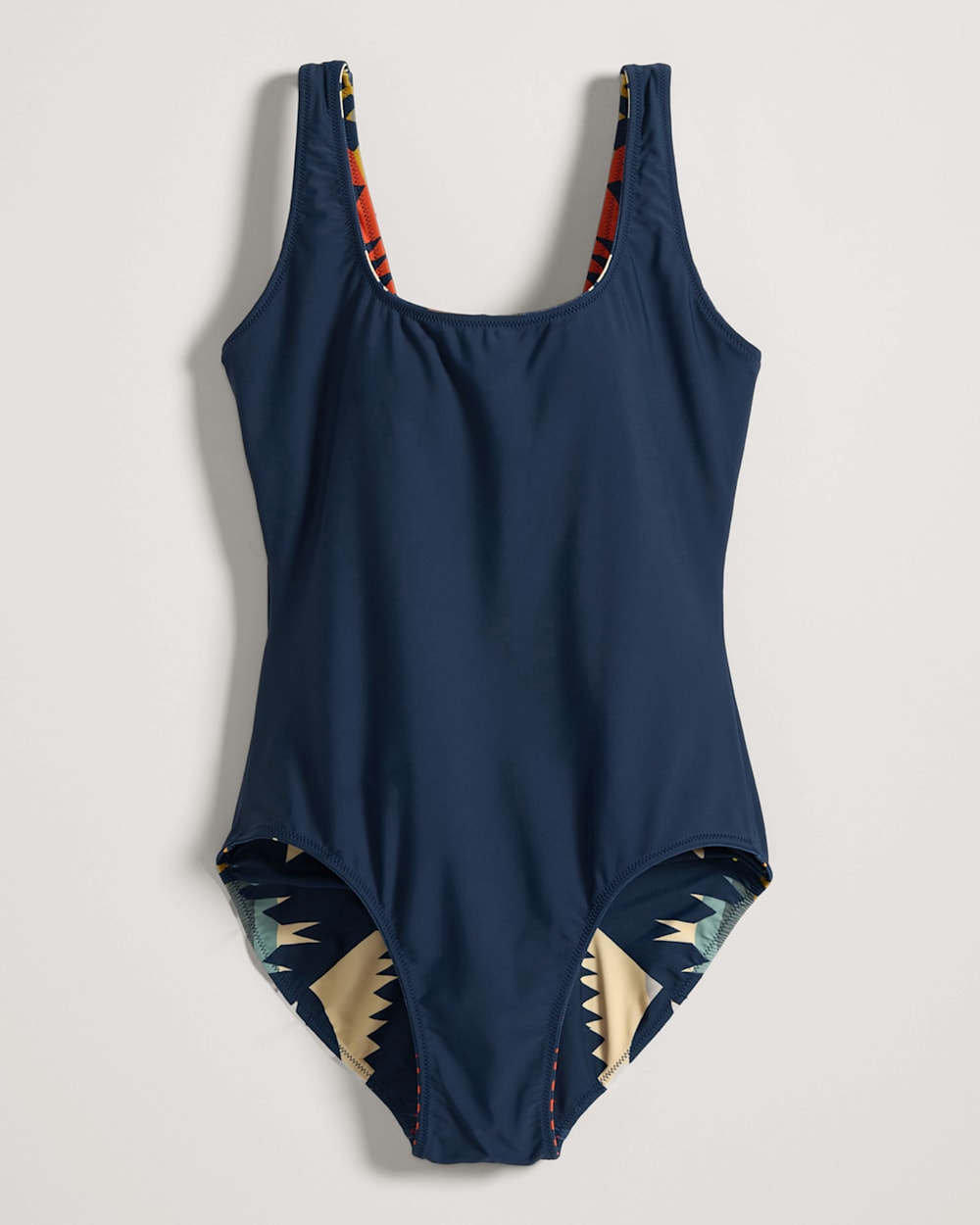 ALTERNATE VIEW OF NEHALEM WOMEN'S REVERSIBLE ONE-PIECE SWIMSUIT IN NEHALEM/BLUE image number 3