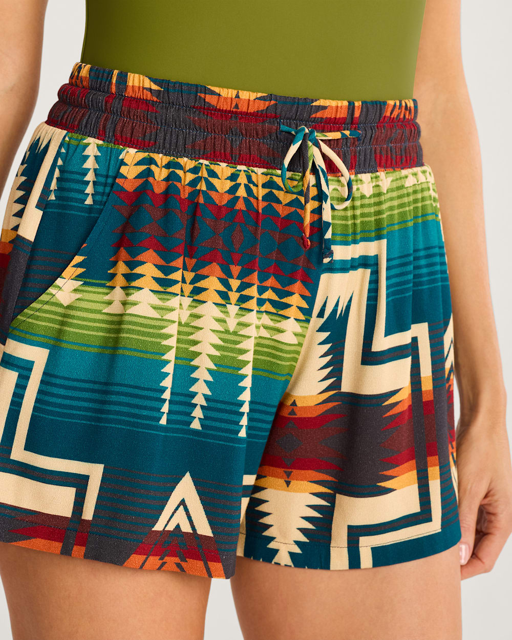 ALTERNATE VIEW OF HARDING WOMEN'S TIE-FRONT SHORTS IN CENTURY HARDING image number 5