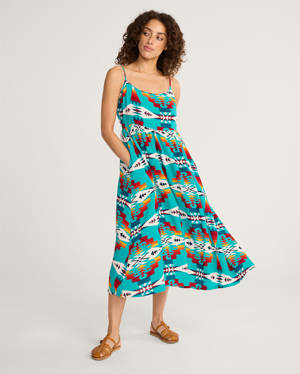 TUCSON STRAPPY MAXI DRESS IN TURQUOISE image number 1