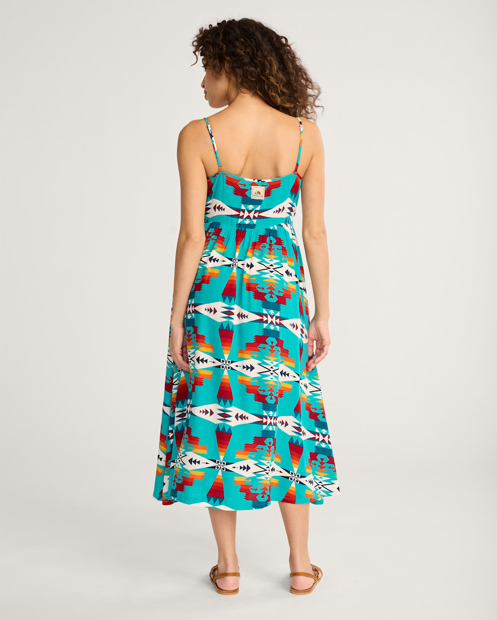ALTERNATE VIEW OF TUCSON STRAPPY MAXI DRESS IN TURQUOISE image number 2