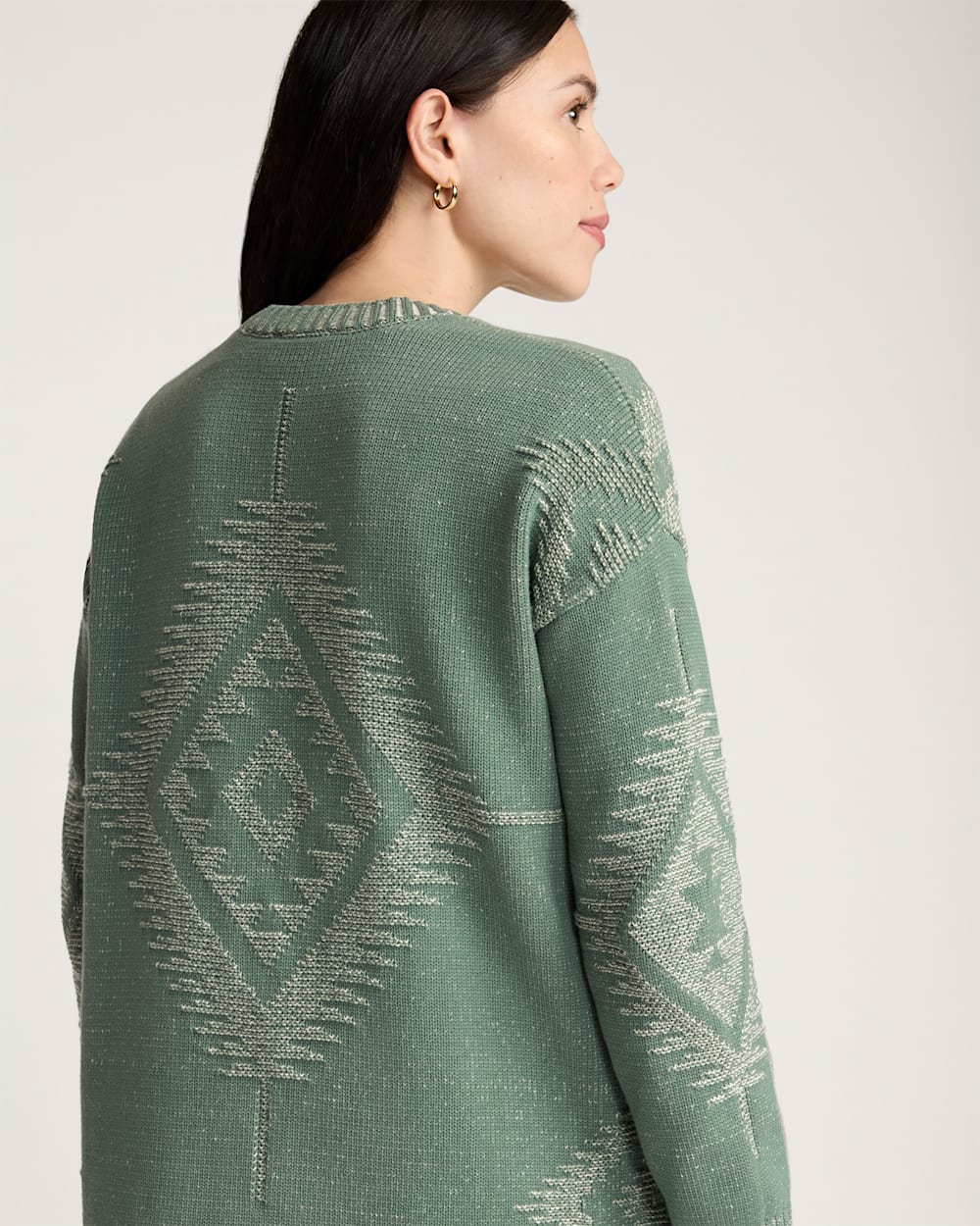 ALTERNATE VIEW OF WOMEN'S TEXTURED SIERRA SPRINGS CARDIGAN IN SAGE image number 5