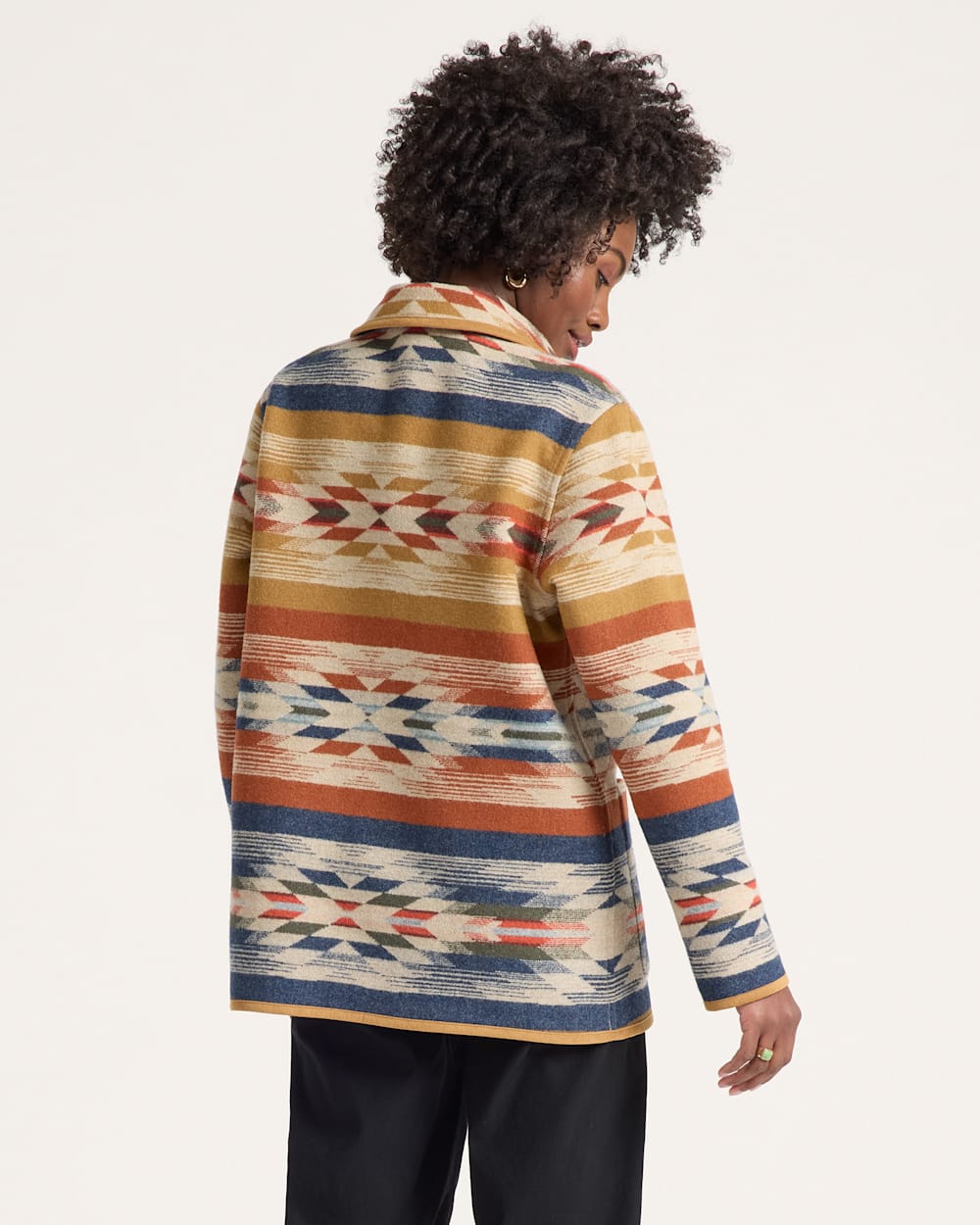 ALTERNATE VIEW OF WYETH FALLS REVERSIBLE WOOL COAT IN TAN MULTI image number 2