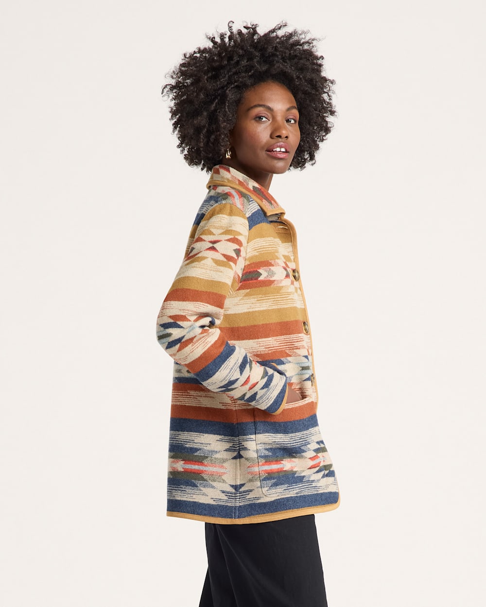 ALTERNATE VIEW OF WYETH FALLS REVERSIBLE WOOL COAT IN TAN MULTI image number 3
