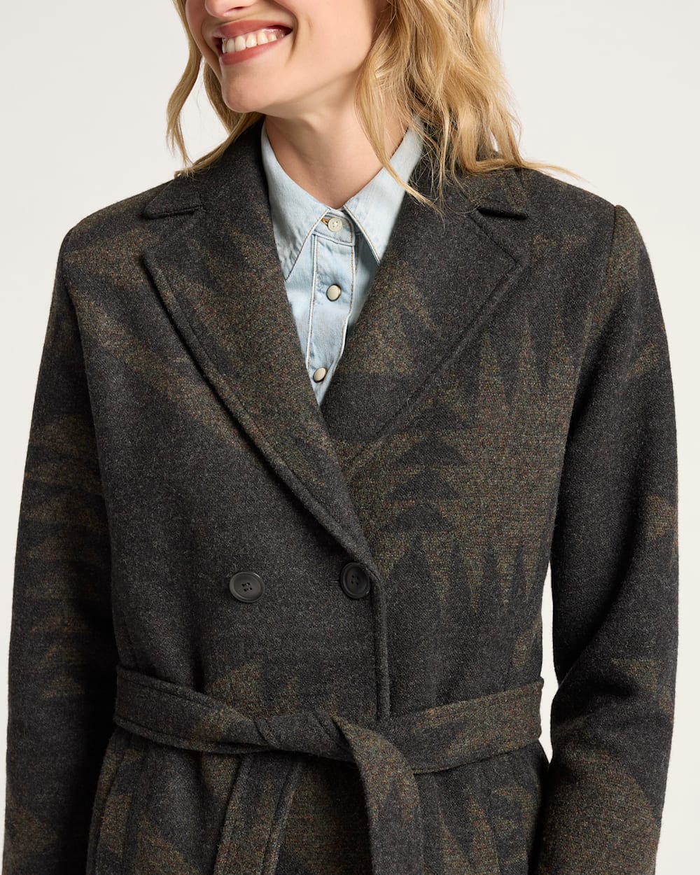 Shop Women's Mirror Lake Wool Trench Coat in Jackets & Coats