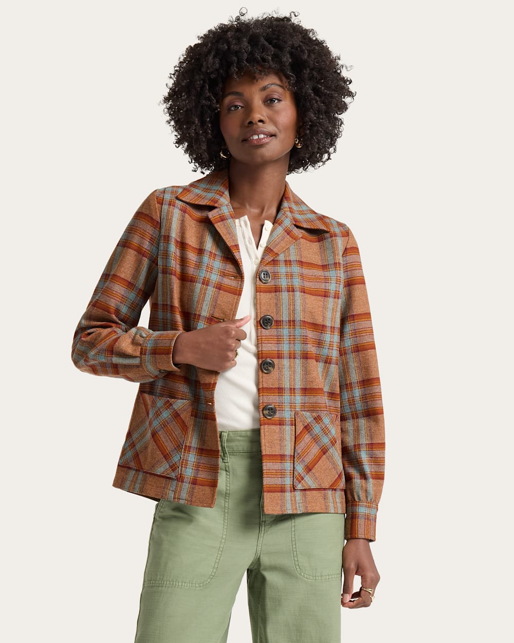 WOMEN'S 49ER JACKET IN BRICK MULTI PLAID image number 1