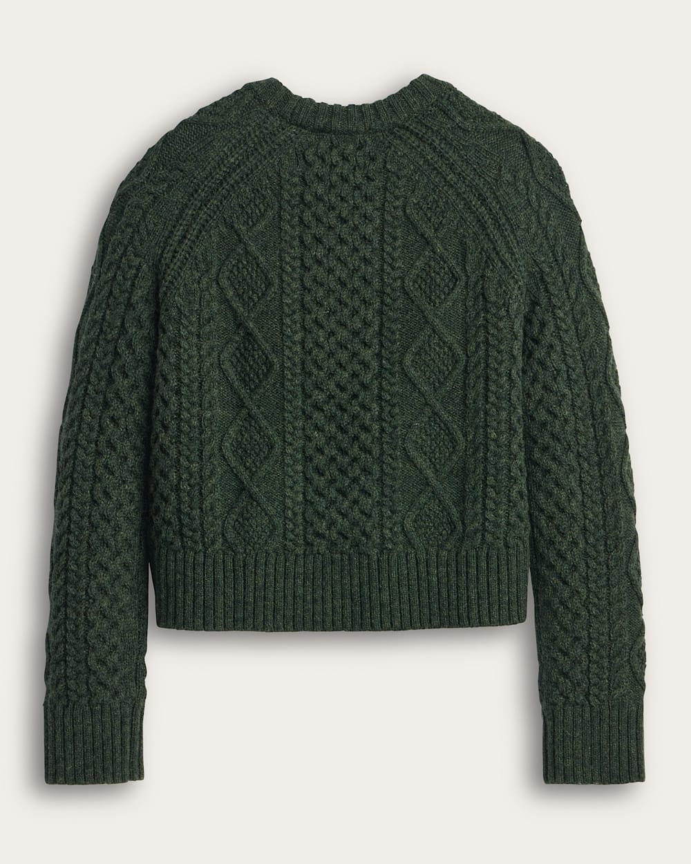 ALTERNATE VIEW OF WOMEN'S FISHERMAN WOOL SWEATER IN DARK FIR image number 2