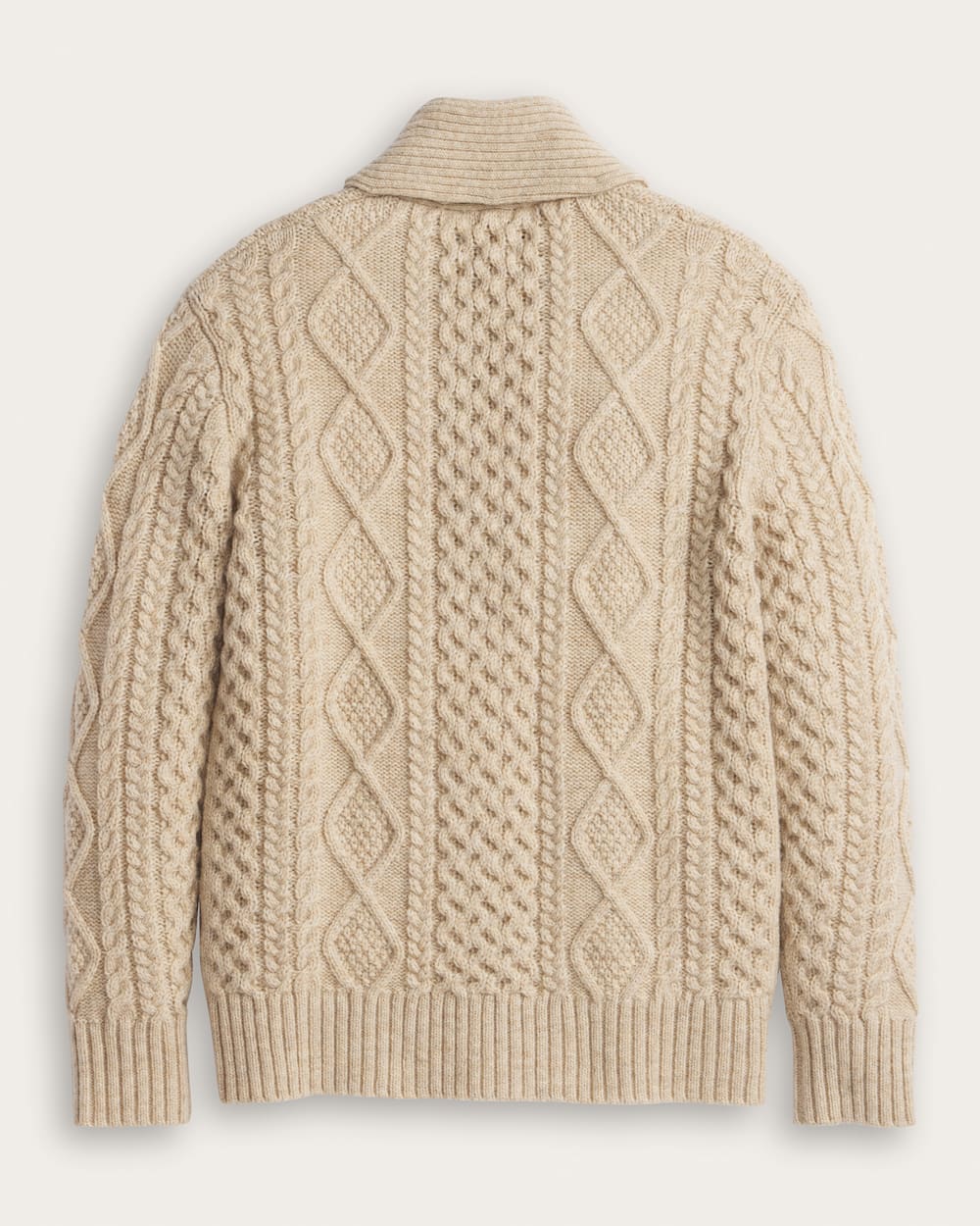 ALTERNATE VIEW OF WOMEN'S FISHERMAN WOOL CARDIGAN IN DRIFTWOOD image number 2