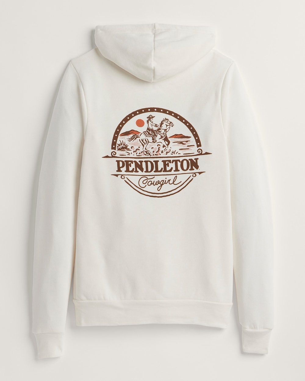 ALTERNATE VIEW OF COWGIRL GRAPHIC ZIP HOODIE IN VINTAGE WHITE image number 1
