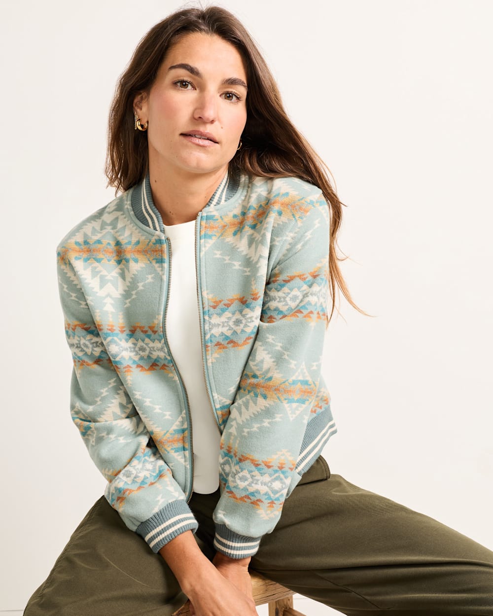 WOMEN'S BRIDGE CREEK BOMBER JACKET IN SHALE image number 1