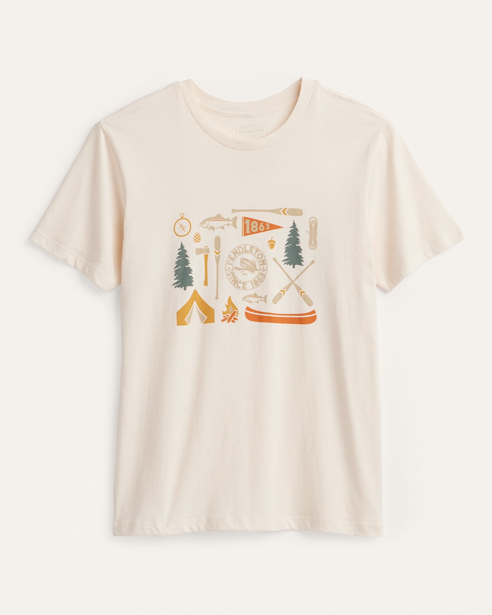 WOMEN'S CAMP GRAPHIC TEE IN WHITE image number 1