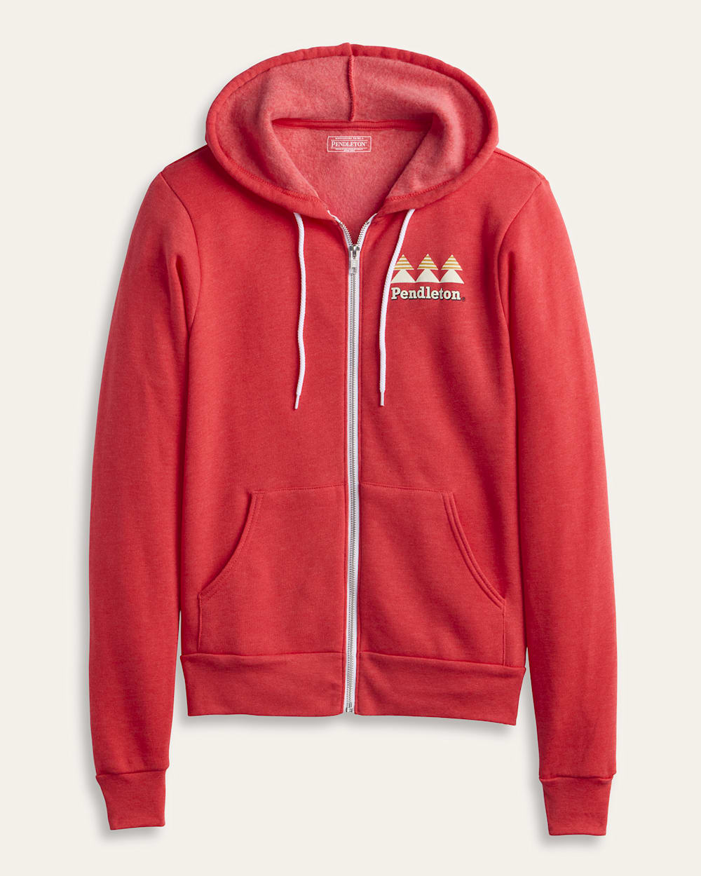 ALTERNATE VIEW OF WOMEN'S HERITAGE GRAPHIC ZIP HOODIE IN RED HEATHER image number 2
