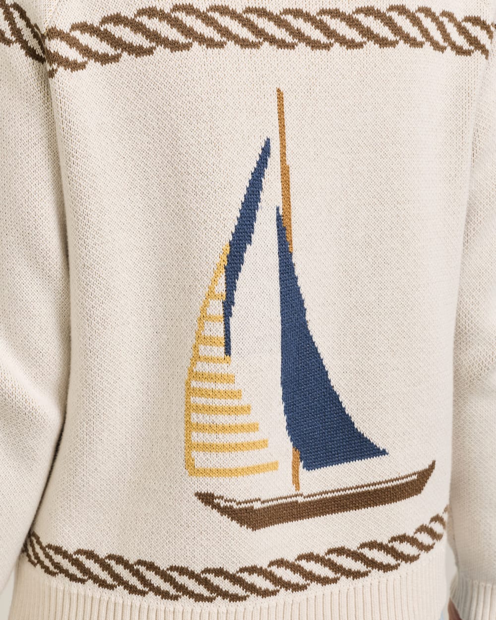 ALTERNATE VIEW OF WOMEN'S LAKESIDE COTTON CARDIGAN IN IVORY MULTI image number 5