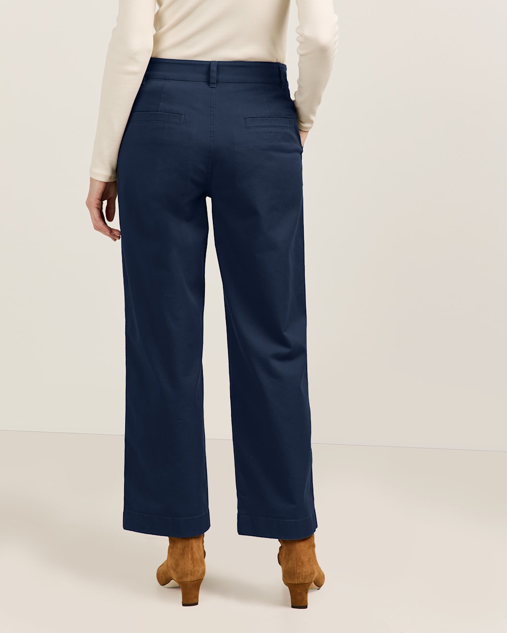 ALTERNATE VIEW OF WOMEN'S COTTON CHORE PANTS IN NAVY image number 3