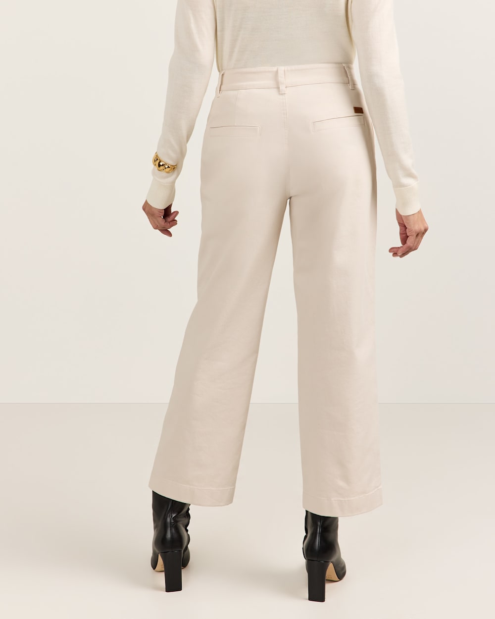 ALTERNATE VIEW OF WOMEN'S COTTON CHORE PANTS IN ECRU image number 3