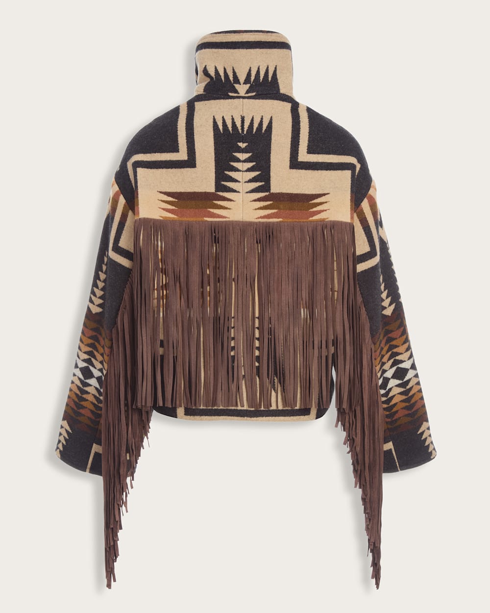 ALTERNATE VIEW OF LINDSEY THORNBURG X PENDLETON FRINGED ARCHER JACKET IN HARDING OXFORD image number 2