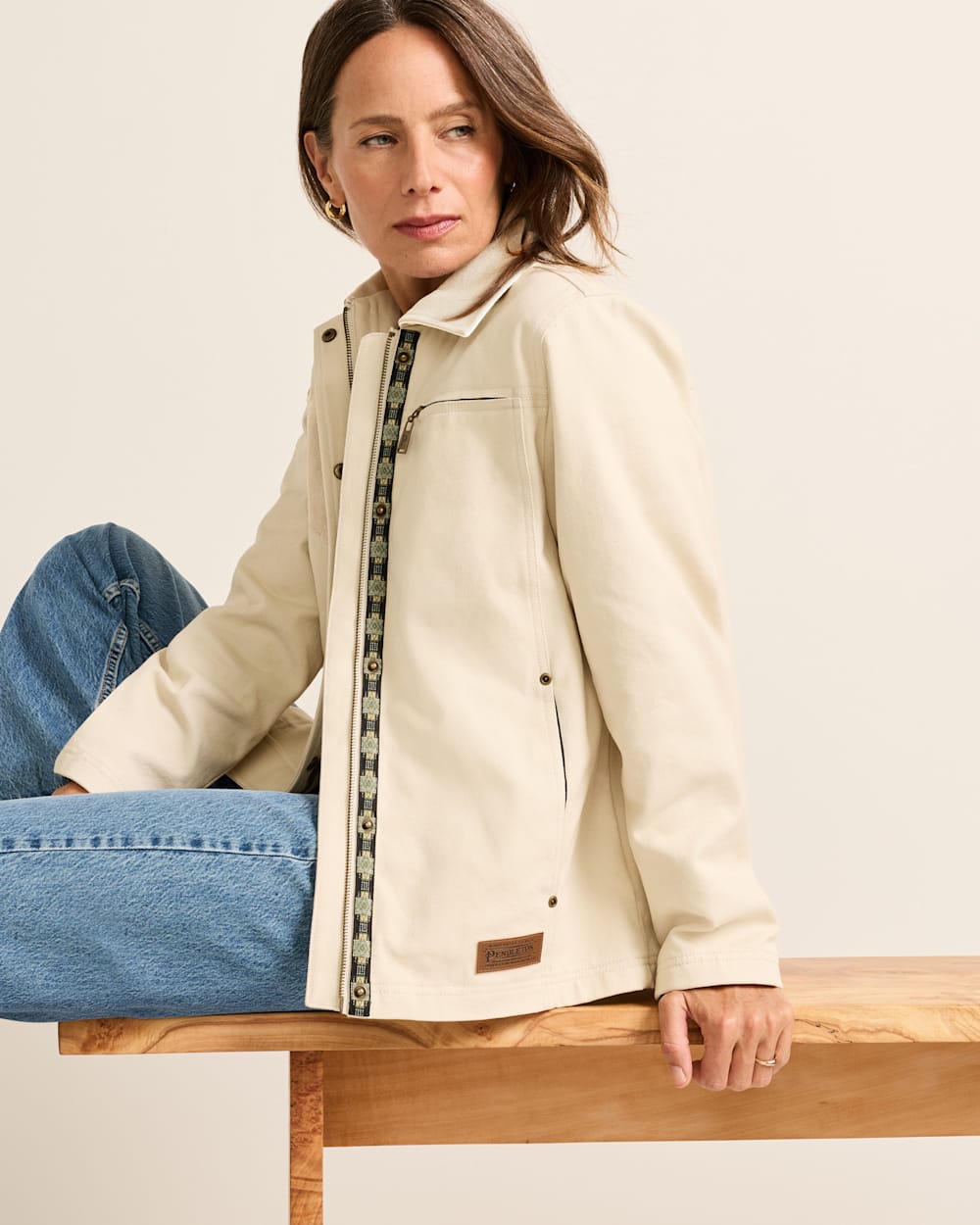 WOMEN'S HAZEL CANVAS JACKET IN ALMOND image number 1