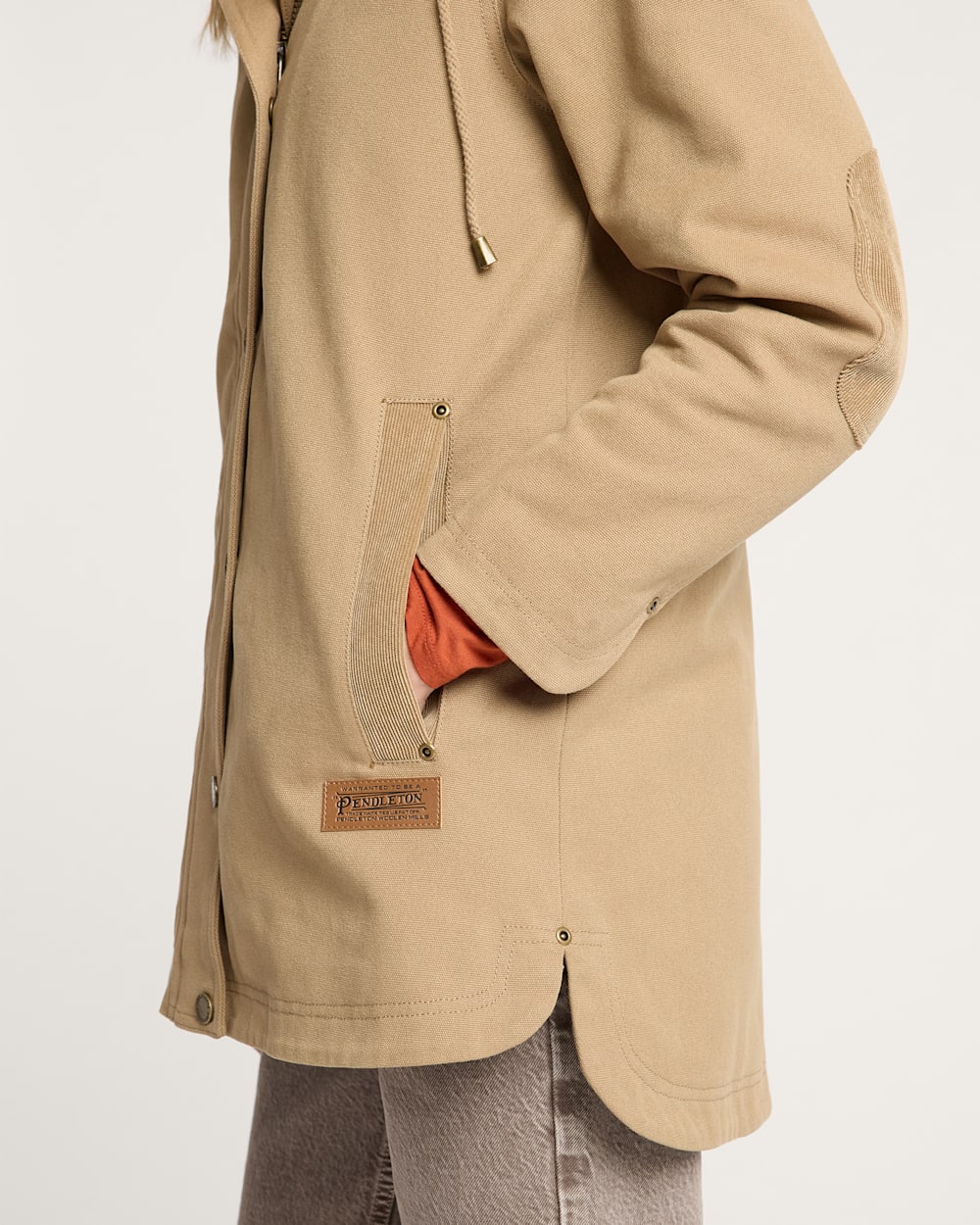 ALTERNATE VIEW OF WOMEN'S CEDAR CREEK CANVAS PARKA IN OLD OAK image number 5