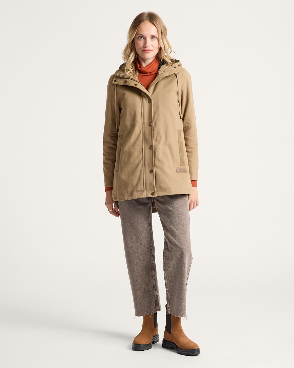 ALTERNATE VIEW OF WOMEN'S CEDAR CREEK CANVAS PARKA IN OLD OAK image number 6