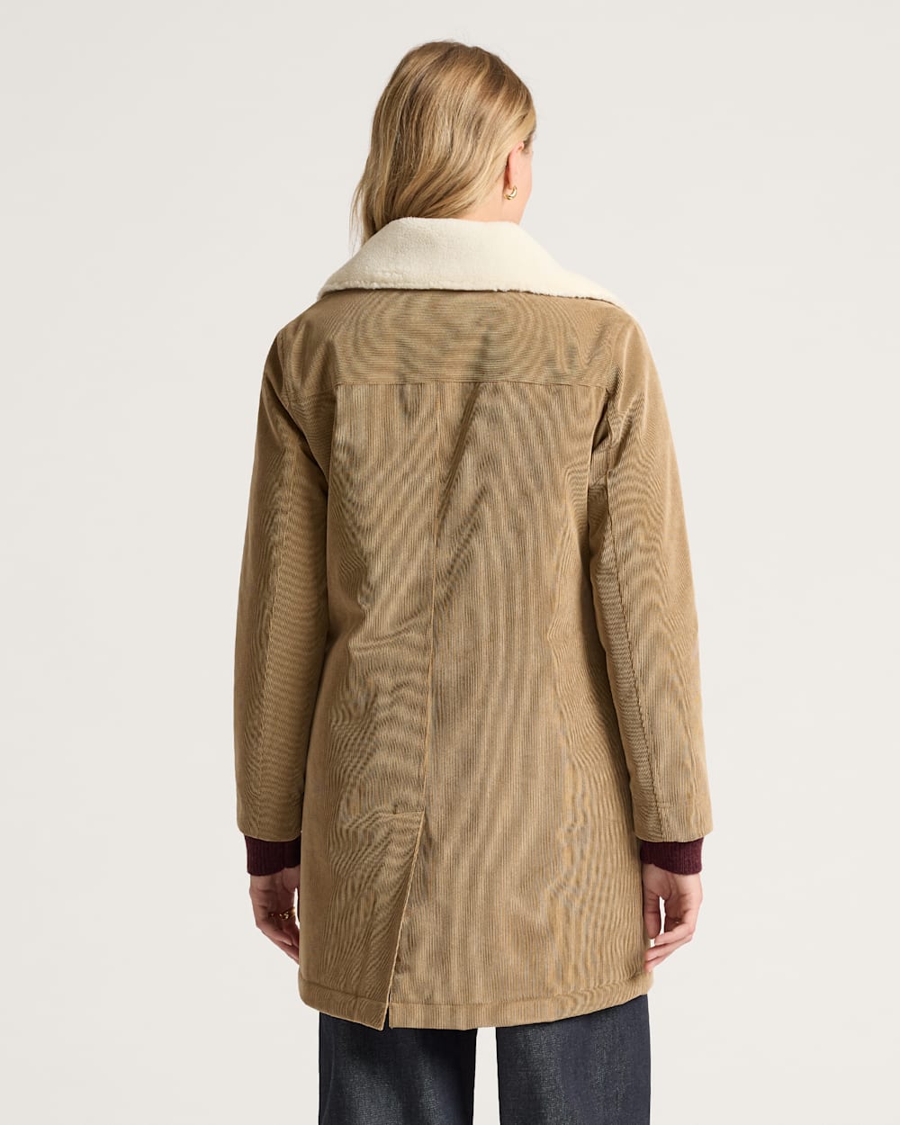 ALTERNATE VIEW OF WOMEN'S STILLWATER CORDUROY DUSTER JACKET IN OLD OAK image number 2