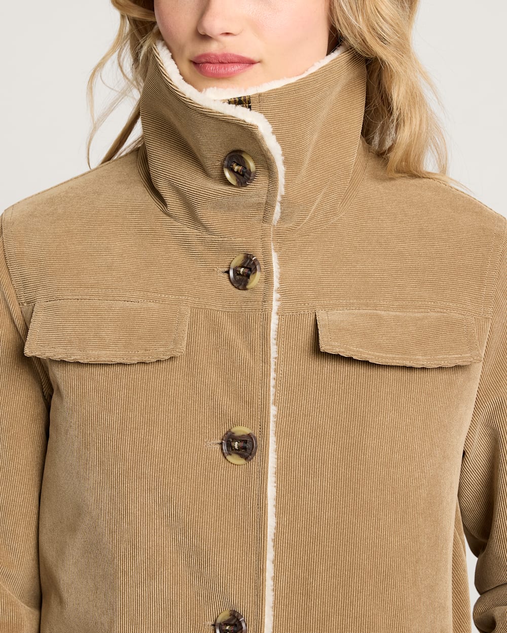 ALTERNATE VIEW OF WOMEN'S STILLWATER CORDUROY DUSTER JACKET IN OLD OAK image number 4
