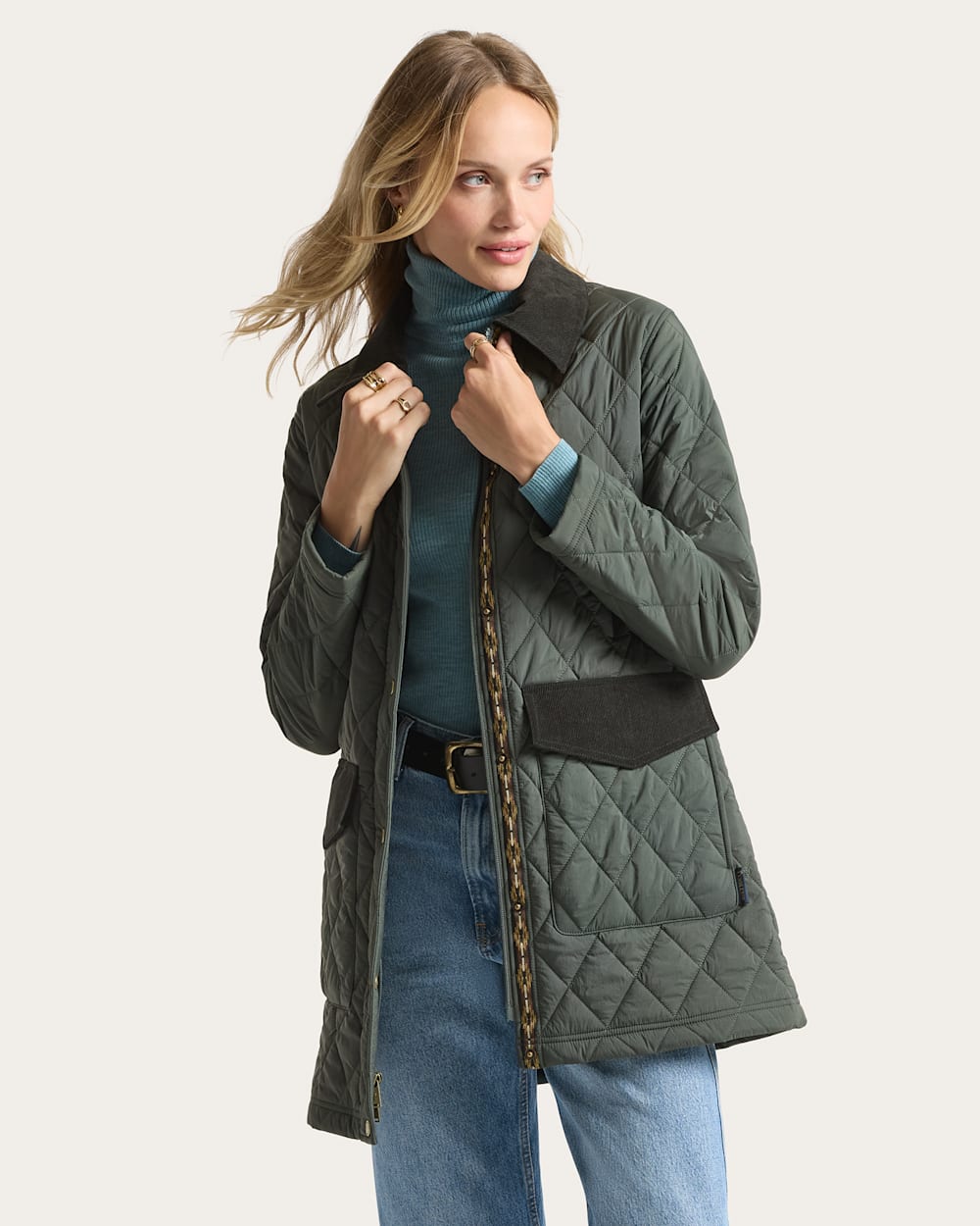 WOMEN'S SUN RIVER QUILTED FIELD COAT IN ROSIN image number 1