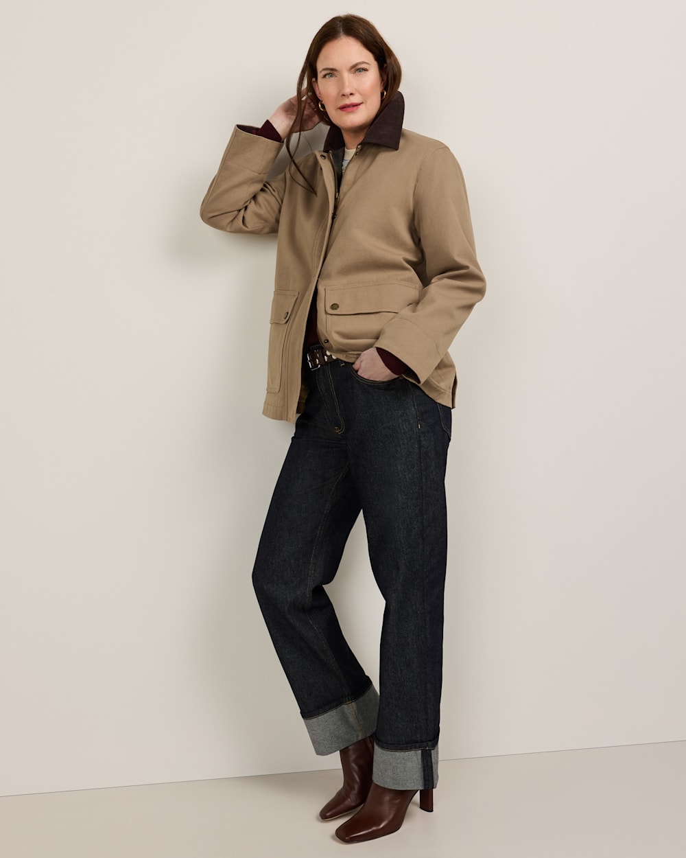 ALTERNATE VIEW OF WOMEN'S CASCADES CANVAS BARN COAT IN OLD OAK image number 6