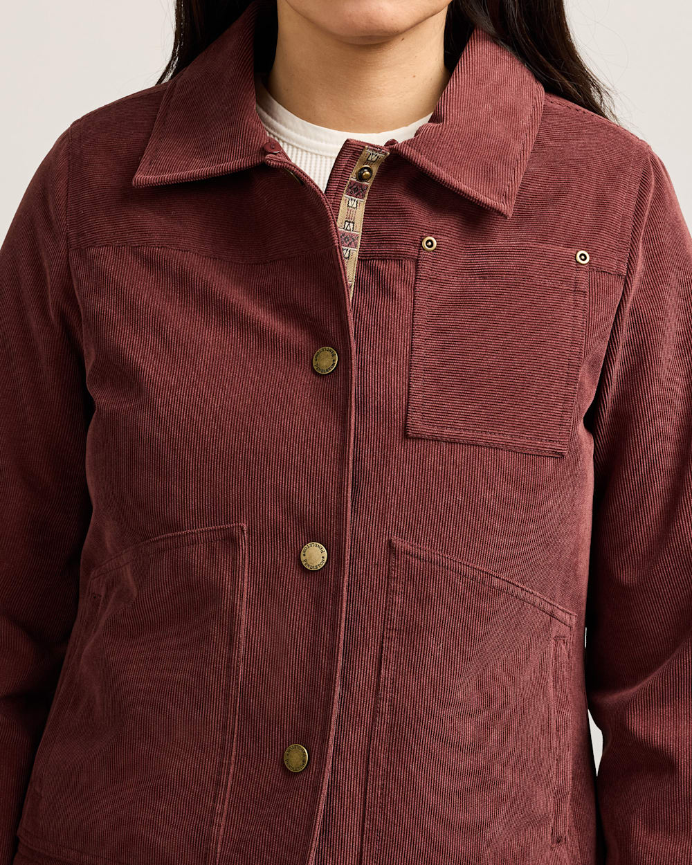 ALTERNATE VIEW OF WOMEN'S WIND BASIN CORDUROY JACKET IN RAISIN image number 5