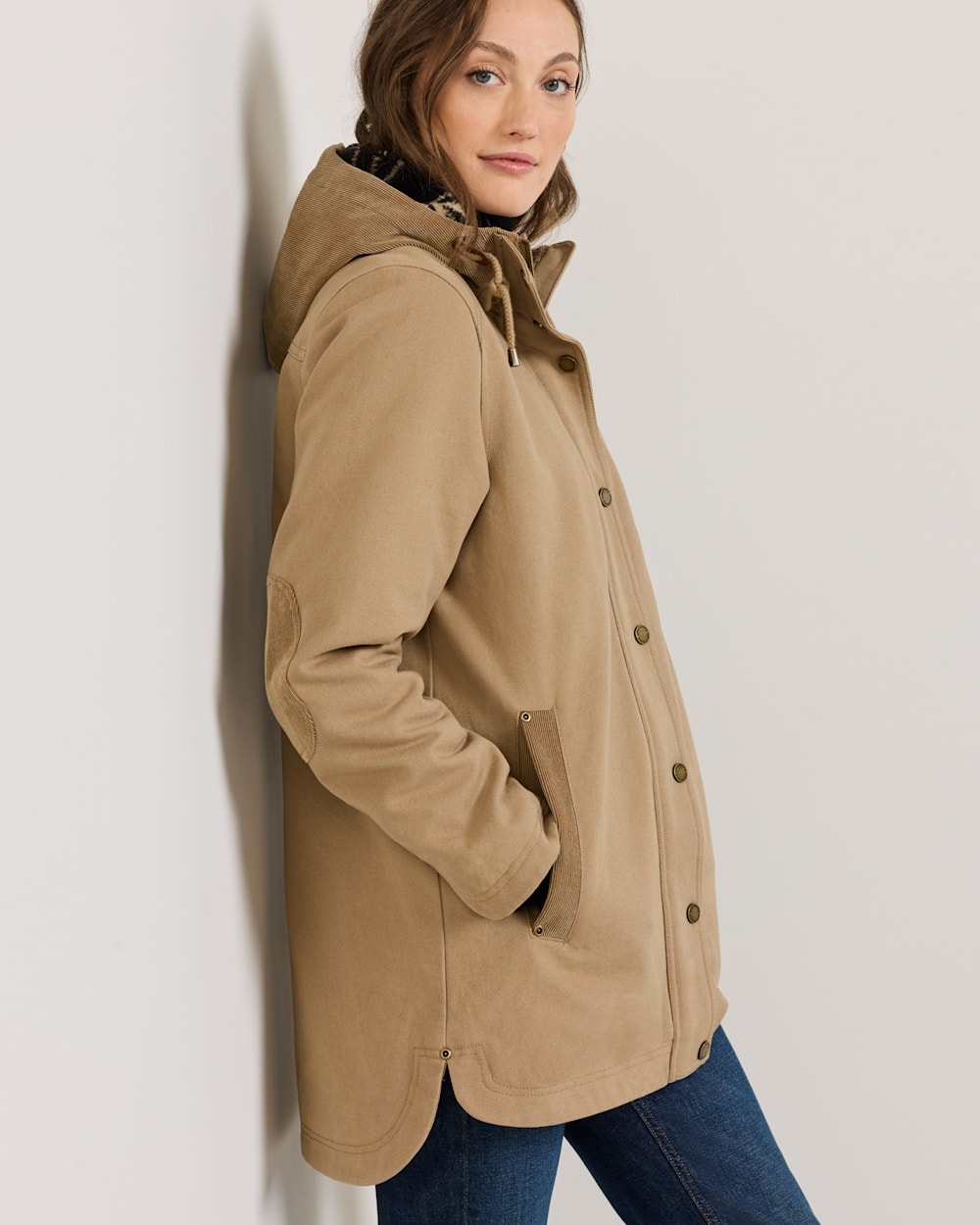 ALTERNATE VIEW OF WOMEN'S CEDAR CREEK CANVAS PARKA IN OLD OAK image number 3