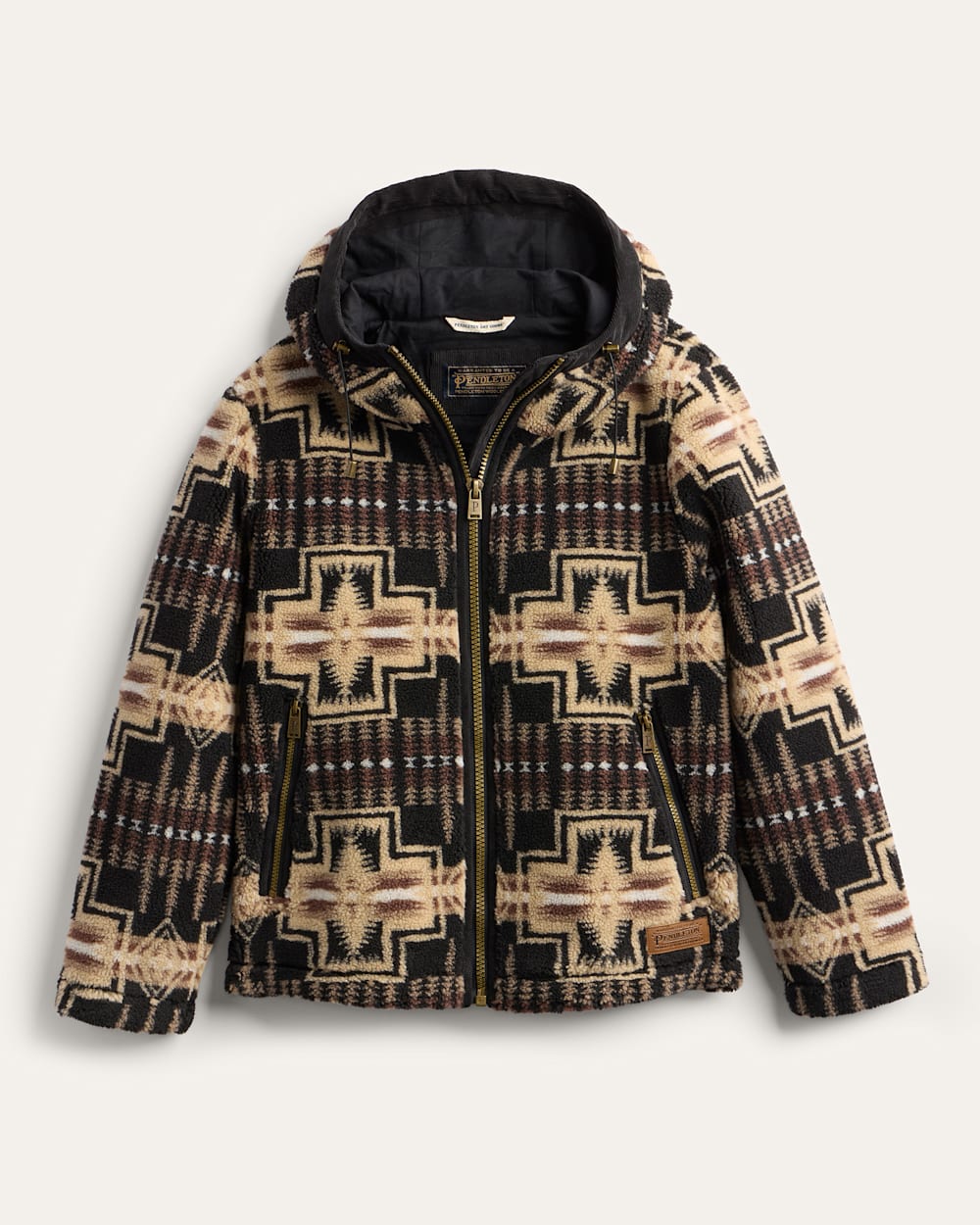 WOMEN'S HARDING COTTONWOOD FLEECE HOODIE IN BLACK/TAN image number 1