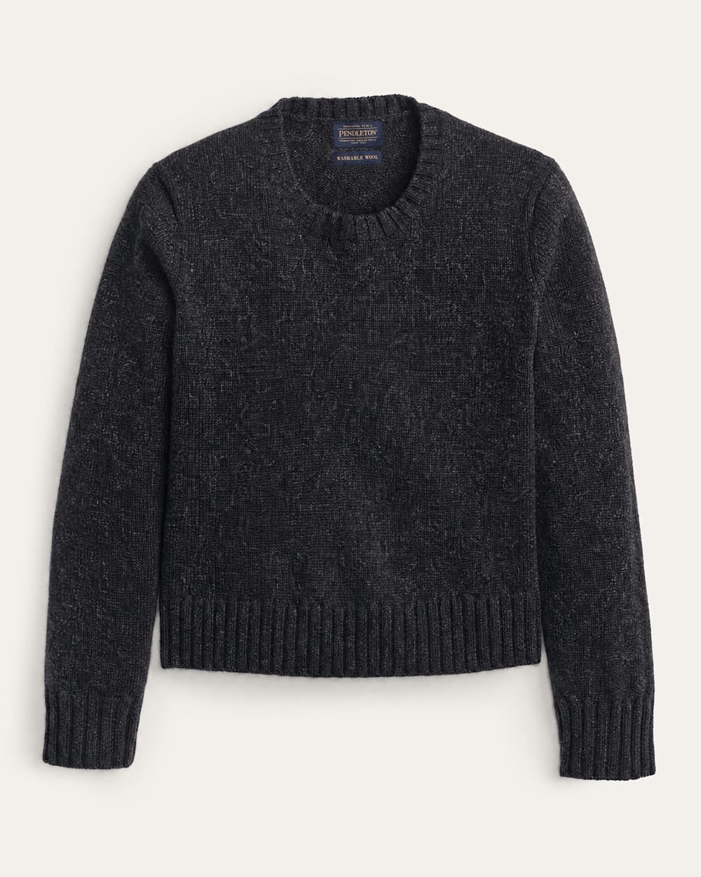 WOMEN'S SHETLAND COLLECTION CREWNECK IN BLACK HEATHER image number 1