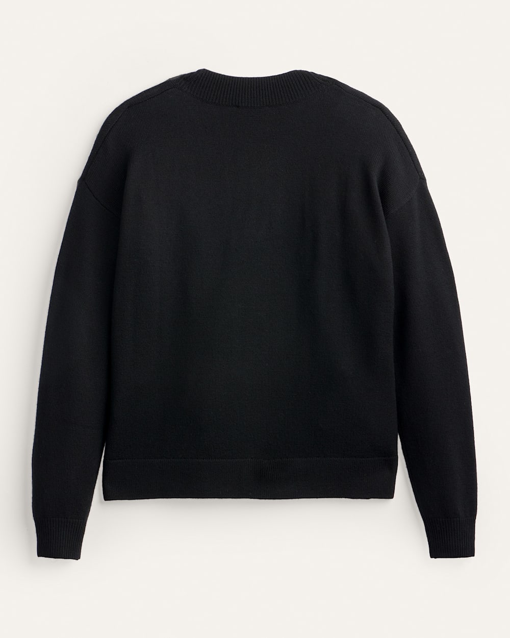 ALTERNATE VIEW OF WOMEN'S MERINO V-NECK SWEATER IN BLACK image number 2