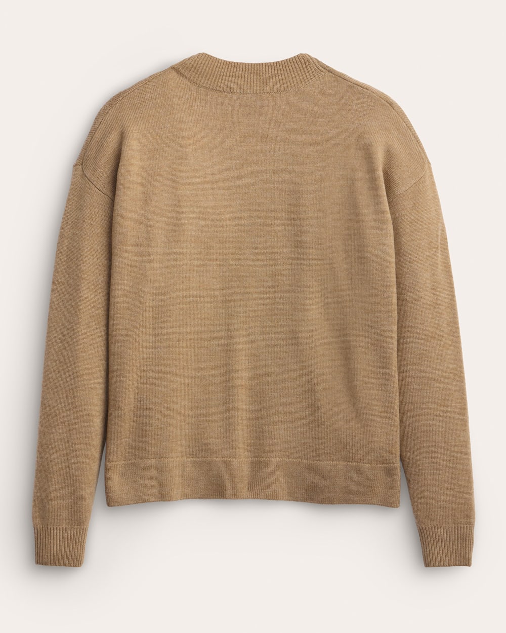 ALTERNATE VIEW OF WOMEN'S MERINO V-NECK SWEATER IN CAMEL image number 2