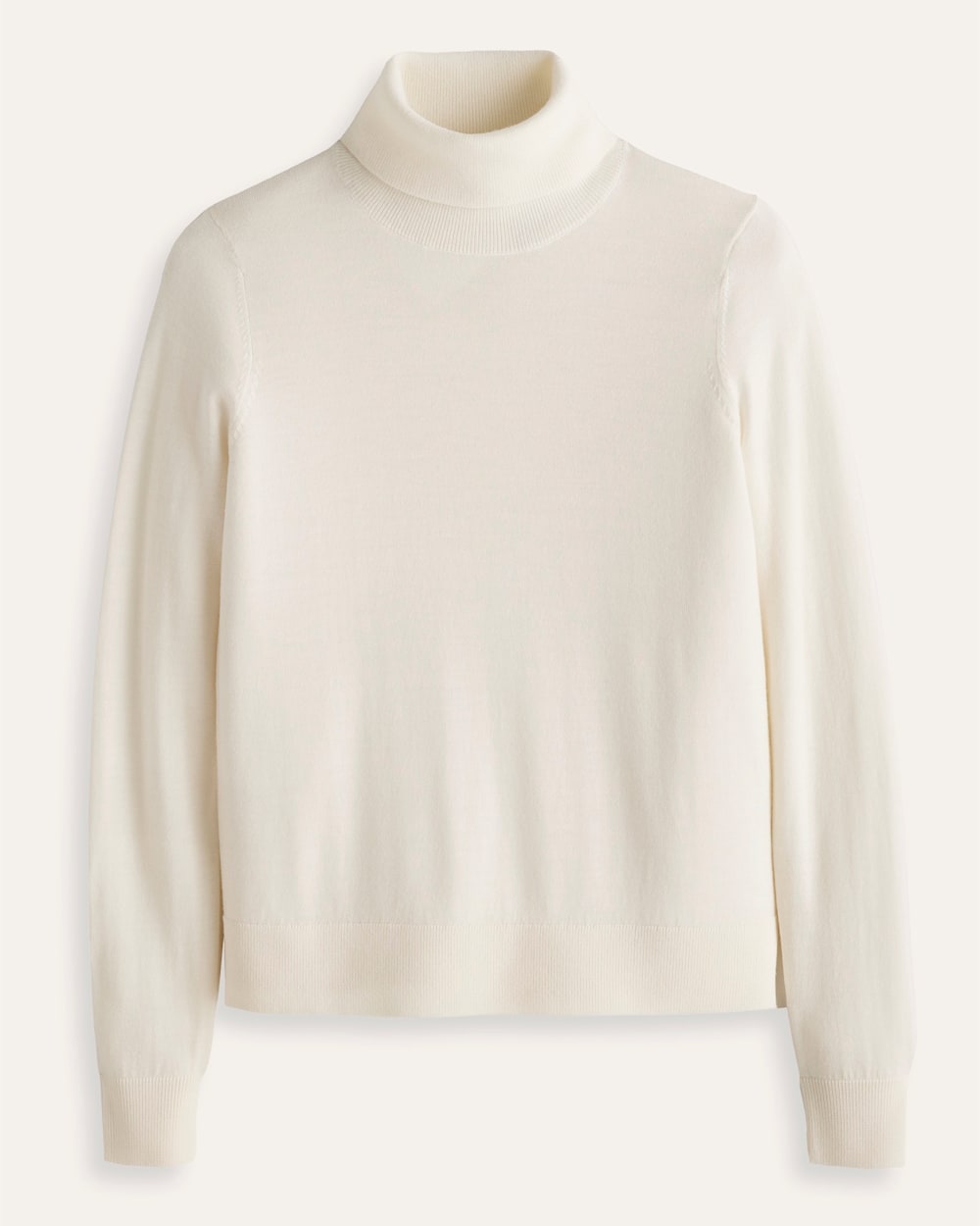 WOMEN'S MERINO TURTLENECK IN IVORY image number 1