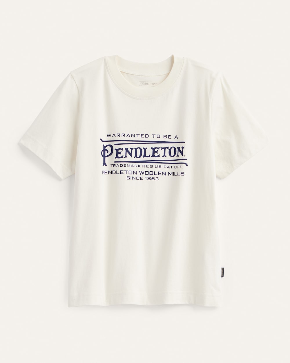 WOMEN'S SHORT-SLEEVE DESCHUTES LOGO GRAPHIC TEE IN WHITE/NAVY image number 1