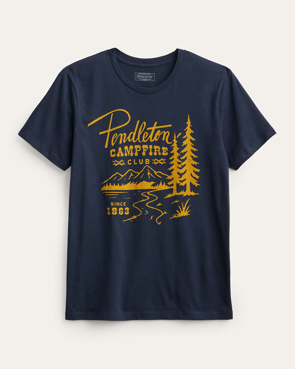 WOMEN'S CAMPFIRE GRAPHIC TEE IN NAVY image number 1