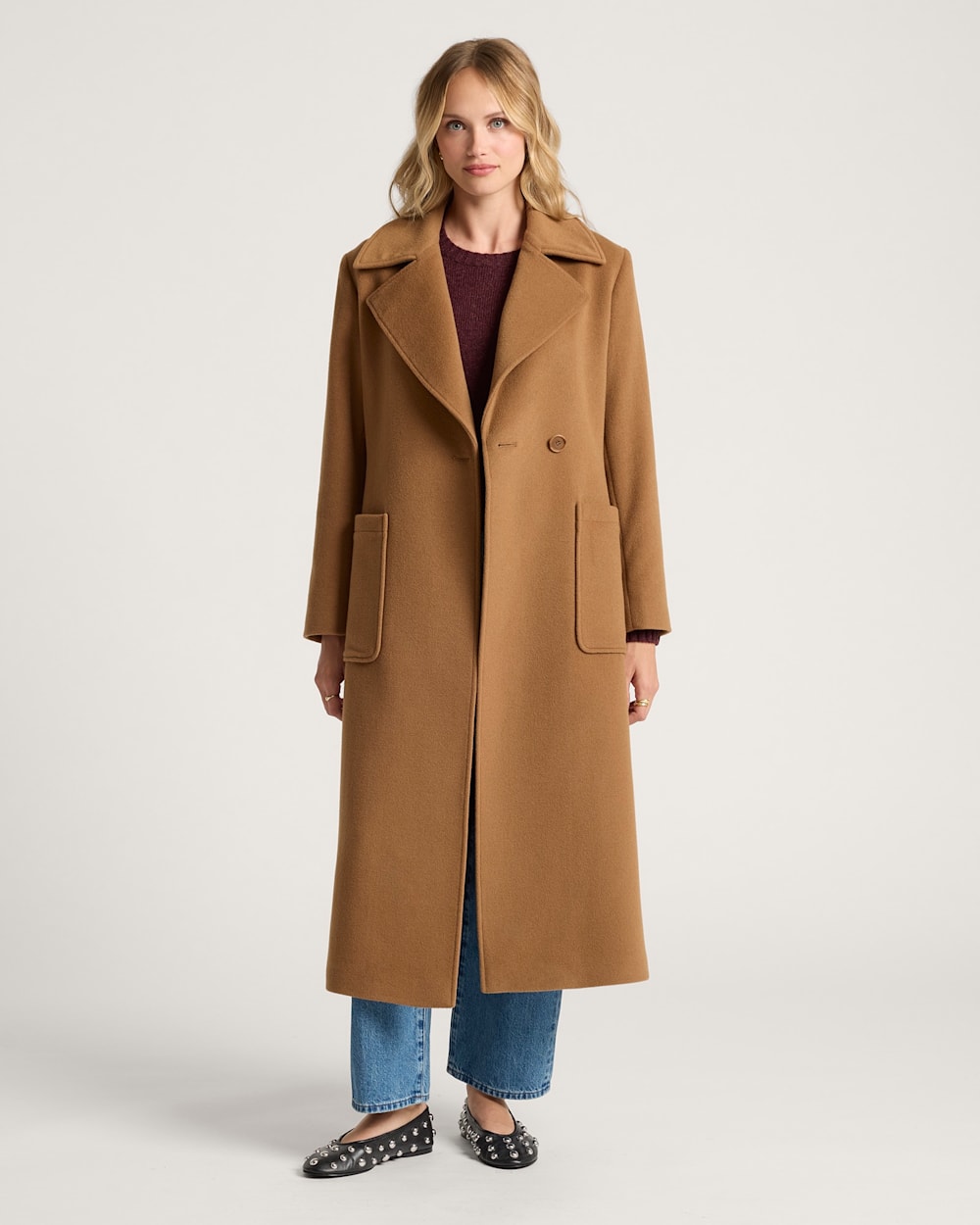 ALTERNATE VIEW OF WOMEN'S NOB HILL WOOL WRAP COAT IN CAMEL image number 5
