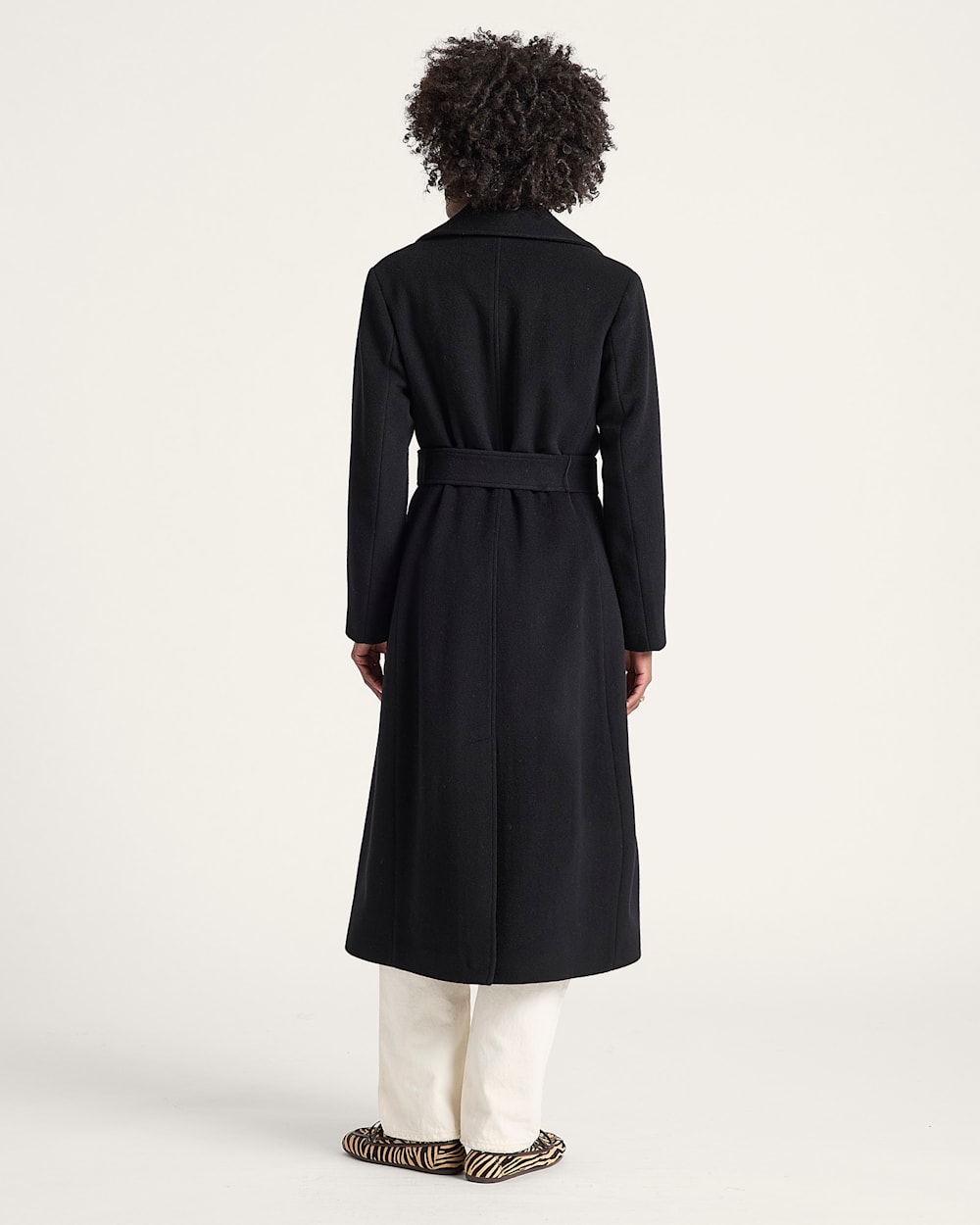 ALTERNATE VIEW OF WOMEN'S NOB HILL WOOL WRAP COAT IN BLACK image number 2