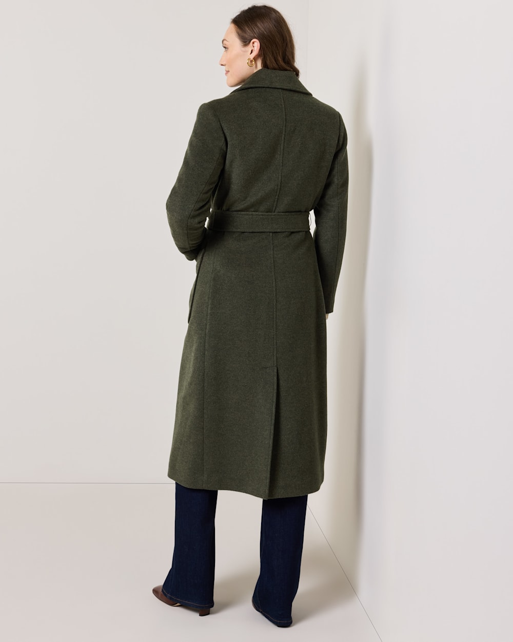 ALTERNATE VIEW OF WOMEN'S NOB HILL WOOL WRAP COAT IN DARK FIR image number 3