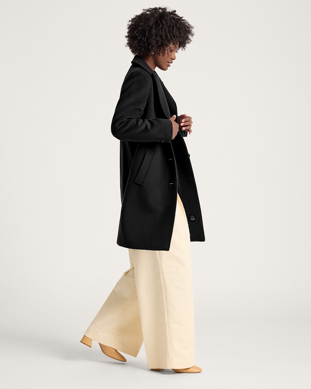 ALTERNATE VIEW OF WOMEN'S LOMBARD WALKER WOOL COAT IN BLACK image number 3