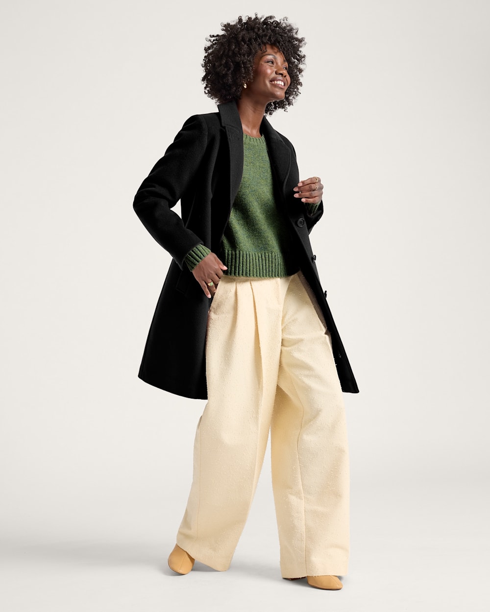 ALTERNATE VIEW OF WOMEN'S LOMBARD WALKER WOOL COAT IN BLACK image number 7