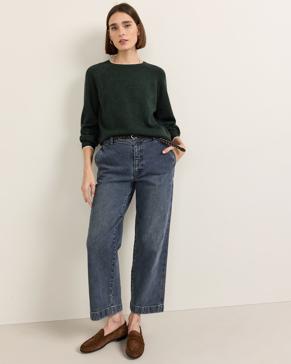 ALTERNATE VIEW OF WOMEN'S SELLWOOD DENIM PANTS IN DARK WASH image number 2