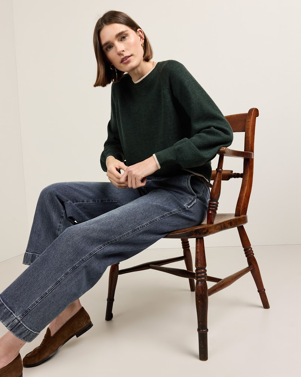 ALTERNATE VIEW OF WOMEN'S SELLWOOD DENIM PANTS IN DARK WASH image number 6