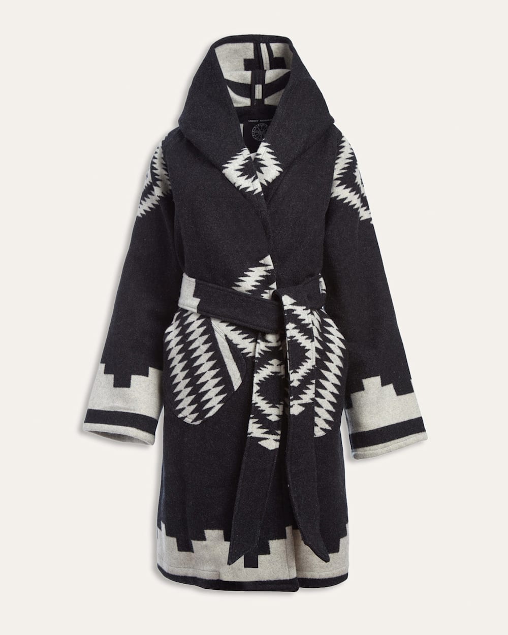 LINDSEY THORNBURG X PENDLETON BLANKET ROBE IN BLACK LOS OJOS image number 1
